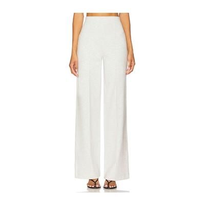 Ripley Rader Ponte Knit Straight Leg Pant in Light Grey. - size L (also in S)