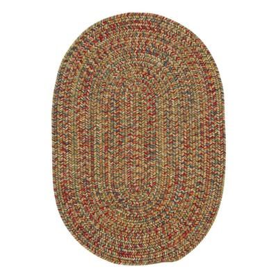All-Weather Braided Rug, Concentric Pattern Oval Straw Tweed 4'x 6', Polypropylene L. L.Bean