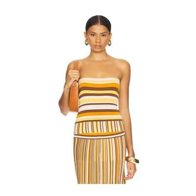 FAITHFULL Citara Strapless Top in Brown. - size L (also in XL)