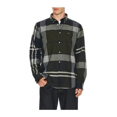 Barbour Dunoon Tartan Tailored Shirt in Olive,Navy. - size L (also in M)