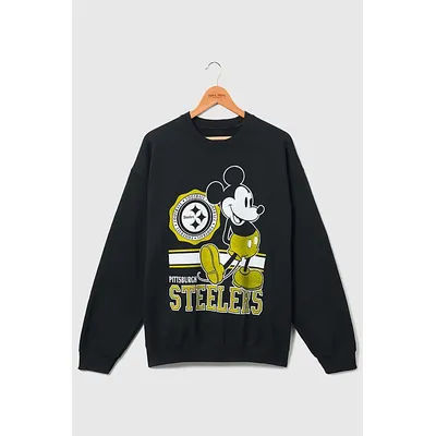 Junk Food NFL Disney Mickey Crew Fleece Sweatshirt in Pittsburgh Steelers, Men's at Urban Outfitters