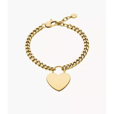 Sutton Gold-Tone Stainless Steel Heart Bracelet JF04959710