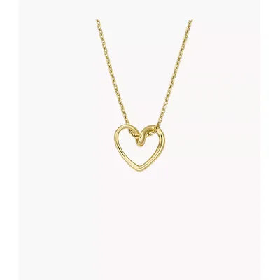 Sawyer Open Heart Gold-Tone Stainless Steel Pendant Necklace JOF00928710