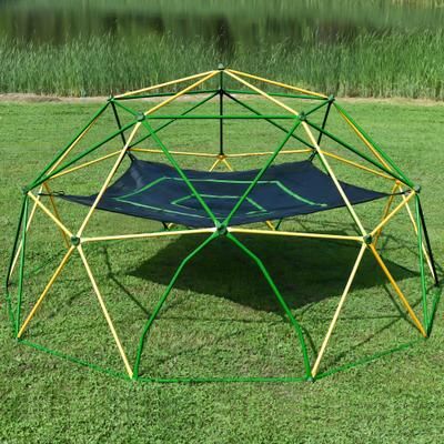 Anysun 12ft Geometric Dome Climber Play Center with Hammock Rust UV Resistant Steel Supports 1000LBS for Kids Outdoor | AS-TOC1M02005-Y0