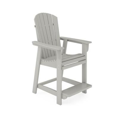 Watnature Outdoor Adirondack Counter Chair Dark Gray HDPE for Dining Patio Garden Dark Gray HDPE one_size | 5ZXNYTRE3G4A
