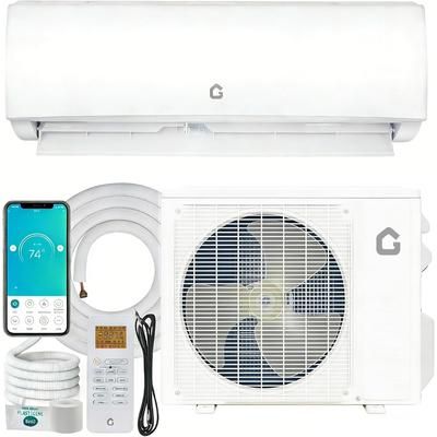 Garvee 11500 BTU Wifi Enabled Mini Split Air Conditioner Heater 17 SEER2 115V Inverter Ductless Wall AC Unit with Heat Pump Installation Kit 750 Sq