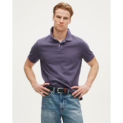 Washed piqué polo shirt
