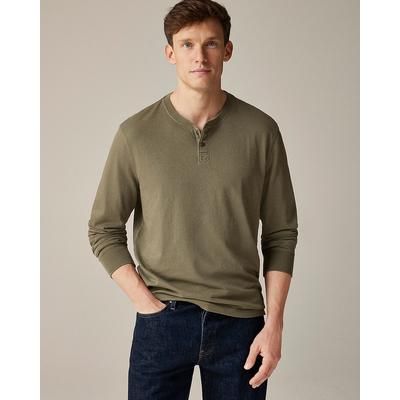 Vintage-wash cotton henley