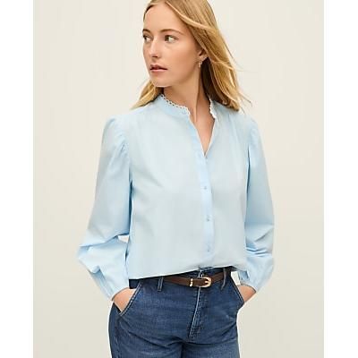 Ann Taylor Embroidered Collar Blouse