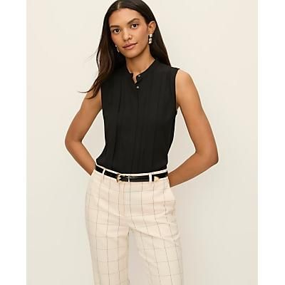 Ann Taylor Petite Pintucked Sleeveless Shirt