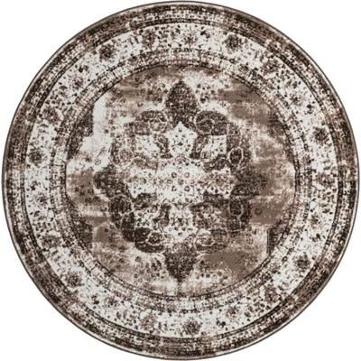 Sofia Salle Garnier Light Brown 7 ft. x 7 ft. Area Rug