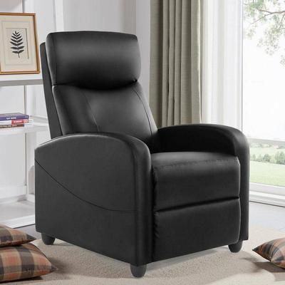 Light Black Adjustable Recliner with Padded Seat Backrest, comprehensive massage function
