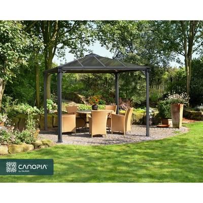 Palermo 10 ft. x 10 ft. Gray/Bronze Outdoor Hard Top Gazebo