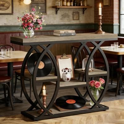 Blisstyle Stable Entryway Table Console Table Sofa Table Side Table Farmhouse Long Console Tables Decor for Entryway Living Room With Storage Behind