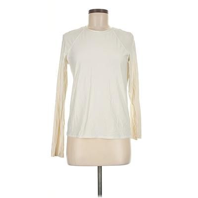 Lululemon Athletica Long Sleeve T-Shirt: Ivory Tops - Size 2X-Small