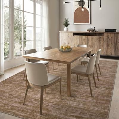 GarveeLife 10x13FT Large Washable Area Rug Modern Solid Faux Wool Printed Rug Soft Non Slip Stain Resistant Carpet for Living Room Bedroom Dining