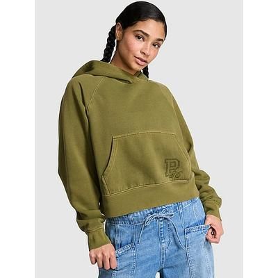 Campus Fleece™ Shrunken Hoodie, Green, XL - Women's Hoodies & Sweatshirts - PINK