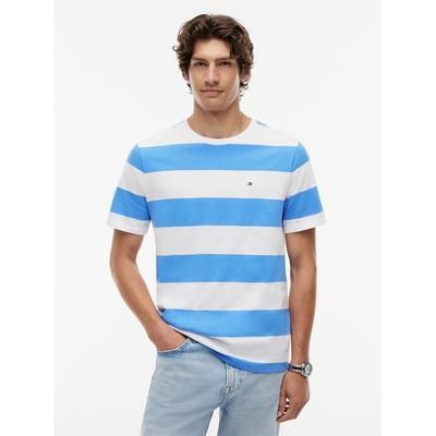 Tommy Hilfiger Men's Rugby Stripe T-Shirt - Blue Spell/White Stripe - XXL