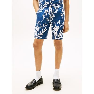 Tommy Hilfiger Boys' Kids' Linen-Cotton Blend Floral Short - Indigo Blue - XS
