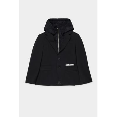D2 - D2Kids Junior Hooded Jacket, Man, Black, Size: 6Y
