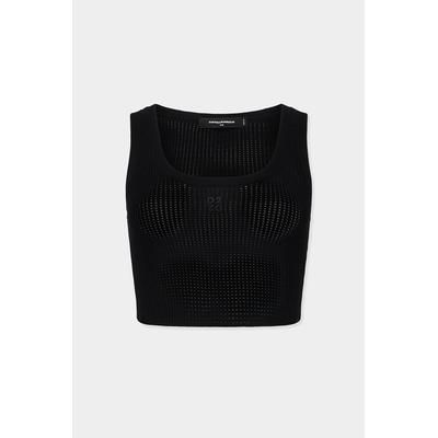 D2 - D2 Upside Down Knit Top, Woman, Black, Size: L