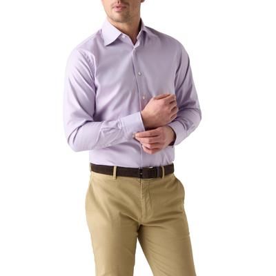 Robert Talbott Madison Check Light Weight Poplin Shirt in Contemporary Fit - Pink