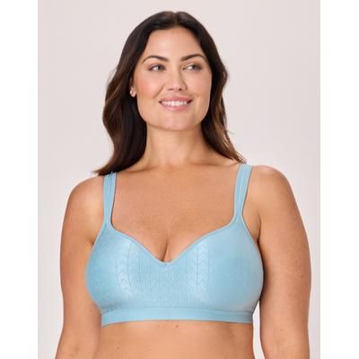 Bali Comfort Revolution Wireless Bra Cornflower Teal Zag 38B