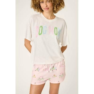 Super-Soft Cotton Pupcation Palms Dog Mom Graphic Tee, Size: XL, Ivory Modal Fabric P. J. Salvage