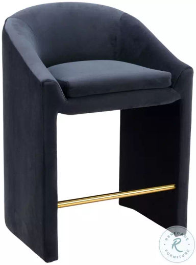 Emas Midnight Gray Counter Height Stool