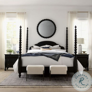 Caroline Soft Black Poster Bedroom Set