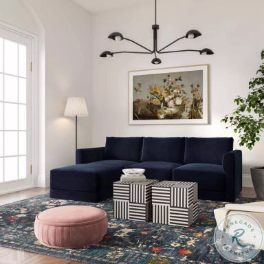 Willow Navy Modular Sectional