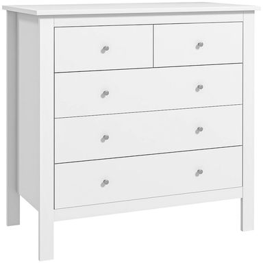 HOMCOM Modern Chest Of Drawers, 5 Drawer Unit Storage Chest for Bedroom - Tesco Groceries