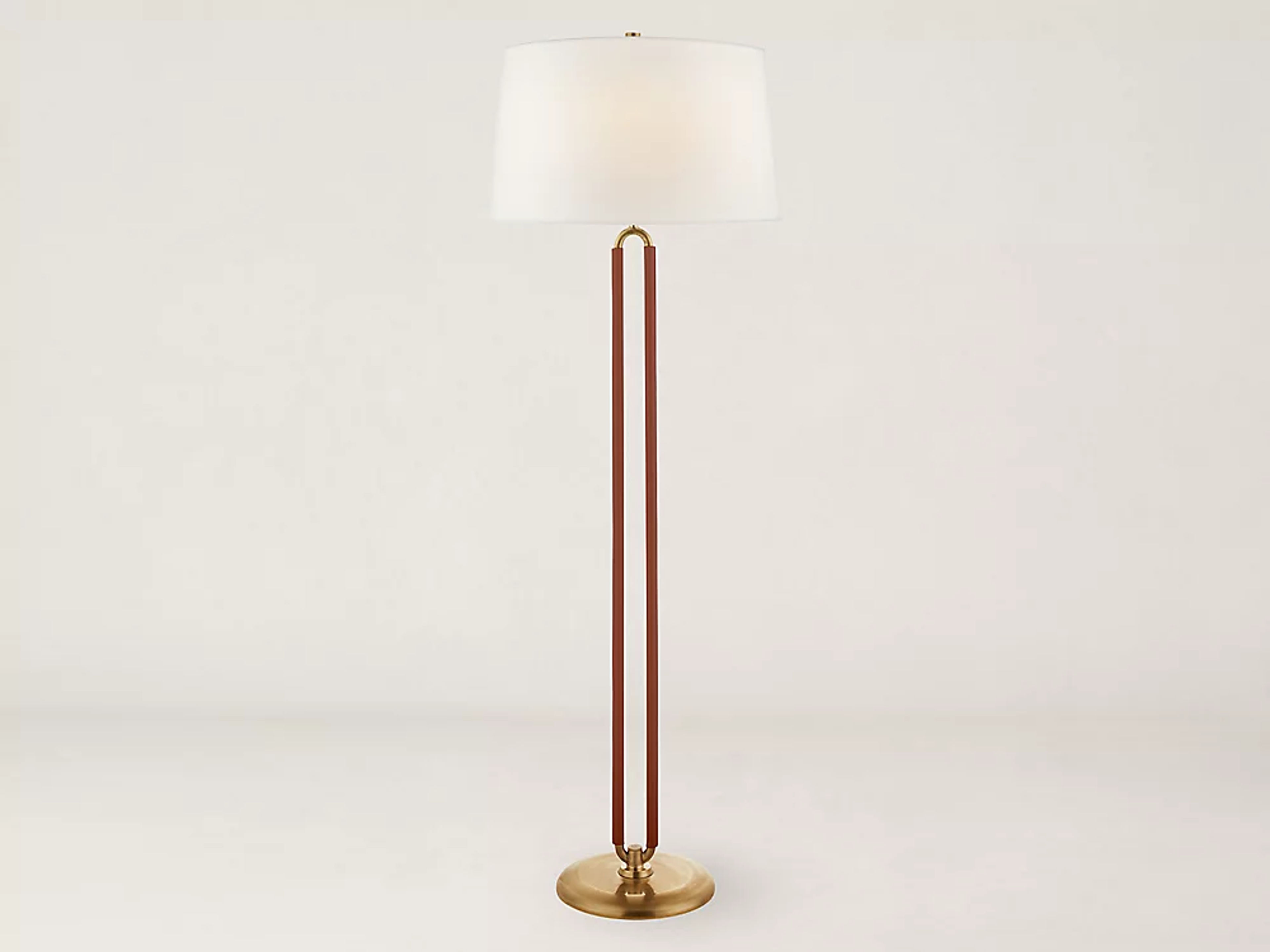 Cody Large Floor Lamp in Natural Brass - Ralph Lauren Luxury