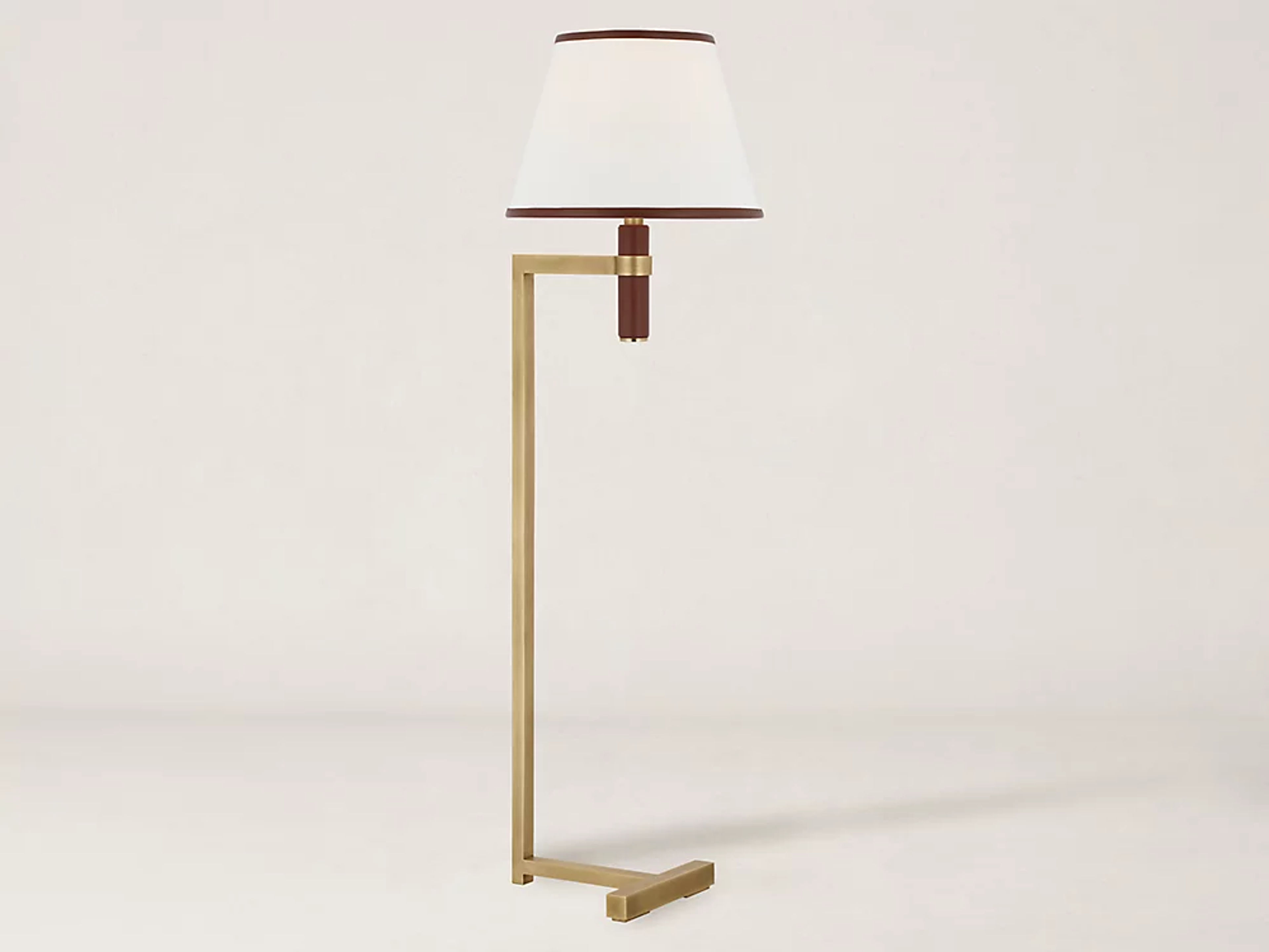 Hedger Floor Lamp in Natural Brass - Ralph Lauren Luxury