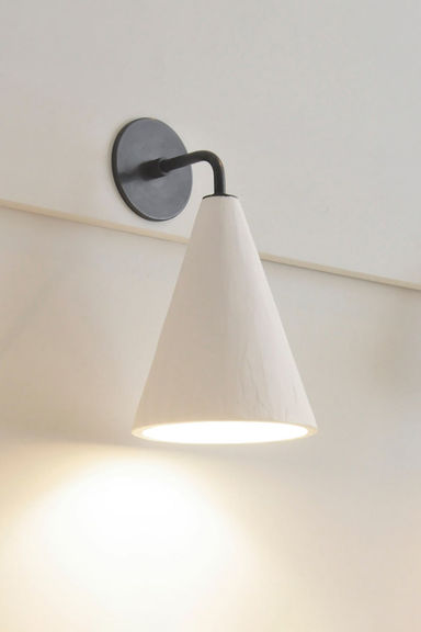 Rose Uniacke Plaster Cone Wall Light Large
