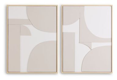 Lynda Beige Linen Wall Art
