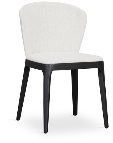 Nomad Light Beige Upholstered Side Chair W/ Black Legs