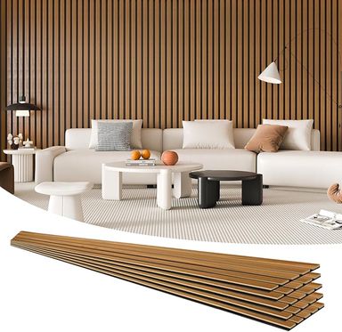 Amazon.com: Art3d 4-Pack Acoustic Wood Slat Wall Panels for Interior Decor, 3D Fluted Sound Absorbing Wood Paneling for Accent Wall Ceiling Kitchen Living Room Bedroom Office, 94.5 x 7.9 inch Deep Walnut : Musical Instruments