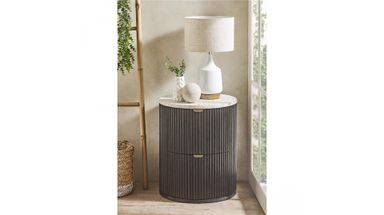 Kea 2-Drawer Round Bedside Table