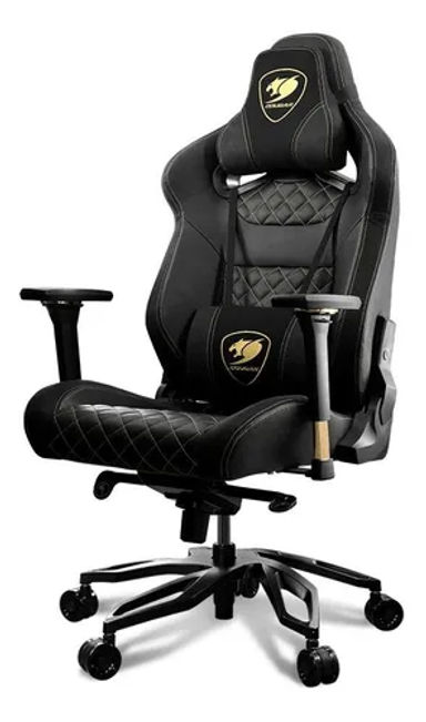 Cadeira de escritório Cougar Armor Titan Pro gamer ergonômica preta e royal com estofado de couro sintético y suede
