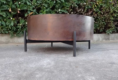 Lareira,50cm,lenha,jardim, Firepit,corten, Externo, Portátil