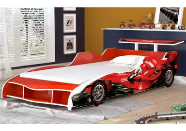 Cama Infantil Carro F1 090 Gelius Móveis Wt