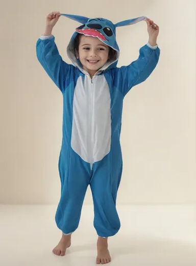 Pijama Infantil Macacão Fantasia Li Lo S Ti Tch Parmalat