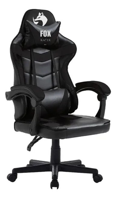 Cadeira Gamer Fox Racer Nordic Encosto Ajustavel - Preta Cor Preto Material do estofamento Couro sintético