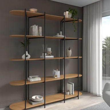 Estante Multiuso Livreiro Orgânica Industrial Jd