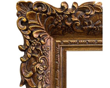 West Frames Louis French Baroque Rococo Ornate Wood Wall Picture Frame Antique Gold Leaf 4.75&quot; Wide, Canvas Art Photo Portrait Gallery Frame