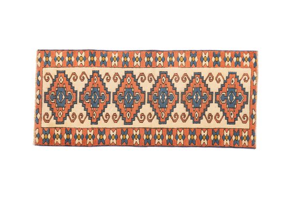 navy blue runner, entryway floor rug, vintage wool rug, nomadic floor rug, turkish used runner, antique runner, 3.1 x 6.9 ft runner, RK12987