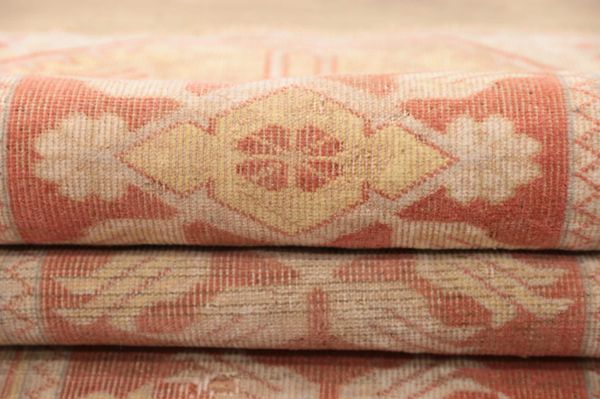 Vintage oushak rug, Decorative rug, Wool jute rug, Entrance rug, Handmade turkish rug, Meditation rug, Sustainable rug, 2.4x6.3 ft, RK 14167