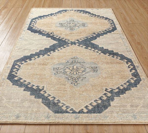 Demitria Hand-Knotted Wool Rug 8x10 9x12 10x14 Large Muted Area Hand Knotted Rugs Made-to-order quick-Shipping