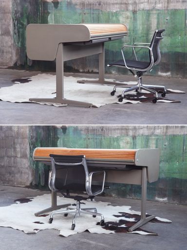 ICONIC George Nelson for Herman Miller "action Desk" ORIGINAL Mid Century Post Modern Action Office Rolltop Desk Mcm Eames RARE - Etsy